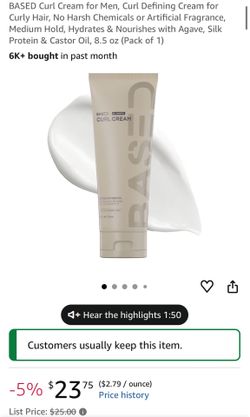 Based Curl Cream & Leave in Conditioner