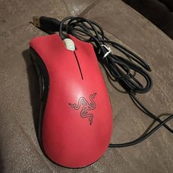 Red Razer Mouse Wired