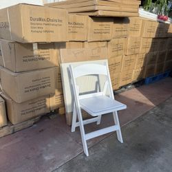 White Resin Chair New For Sale 