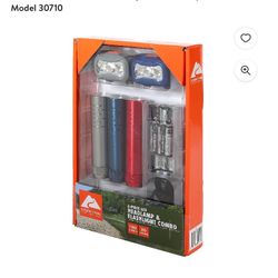 NEW Ozark Trail 5-Piece LED Flashlight & Headlamp Set 