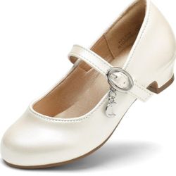 BRAND NEW -- KIDS DREAM PAIRS HIGH HEELS Size 3, IVORY/PU