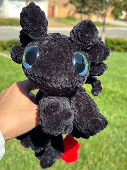 Crochet Night Fury Dragon plushie
