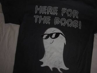 NWT Men's "Here For The Boos" Ghost Party Funny T-Shirt Size Small