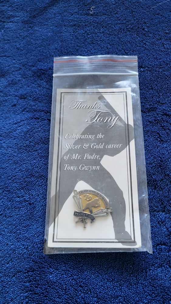 commemorative Tony Gwynn "Thanks Tony" pin.