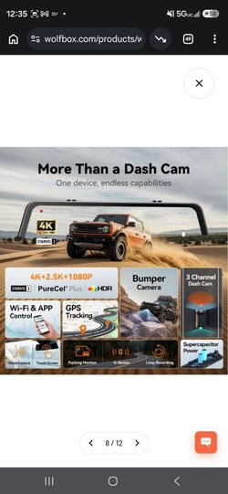 Wolfbox g900 dash cam.
