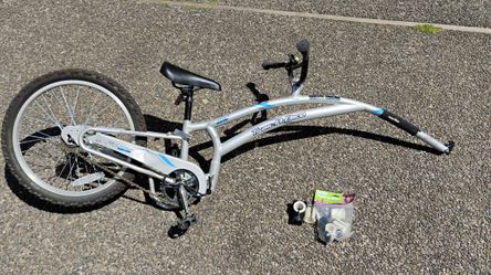 Foldable Trail-A-Bike With Bike Attachments