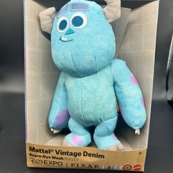 New!  Disney D23 Expo Monsters, Inc. Mattel Vintage Denim Scare-Dye Wash Sulley 