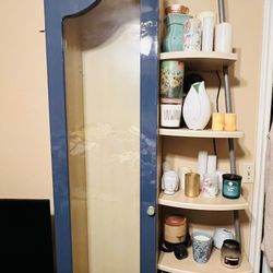 Blue Entertainment Center/ Armoire- 3 Piece Set 