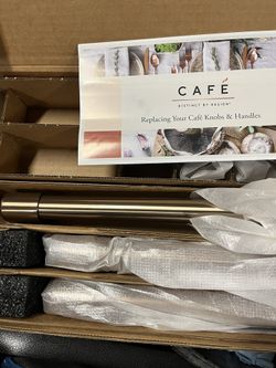 GE Cafe Brushed Bronze Handles And Knobs For Oven
