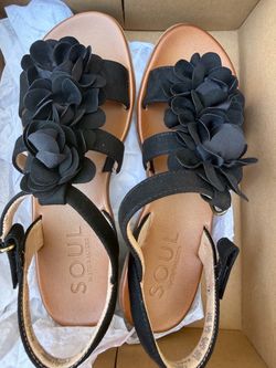 Soul Naturalizer Black Floral Sandals