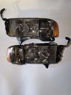99-02 Dodge Ram 1500/2500/3500 Smoked Headlights