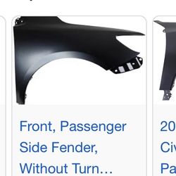 2019 Honda  Civic RH Fender 