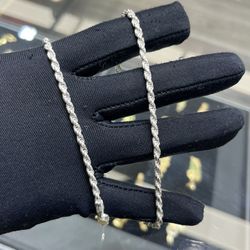 925 Silver Rope Chain 22’inch