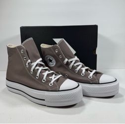 Converse CTAS Lift Hi Platform Pure Pumice White Black Sneakers Women Size 9