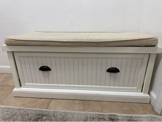Wayfair Farmhouse Entryway Storage Bench with Cushion