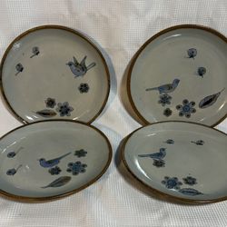 4~ Vintage Ken Edwards Mexican Tonala Pottery Dinner Plates
