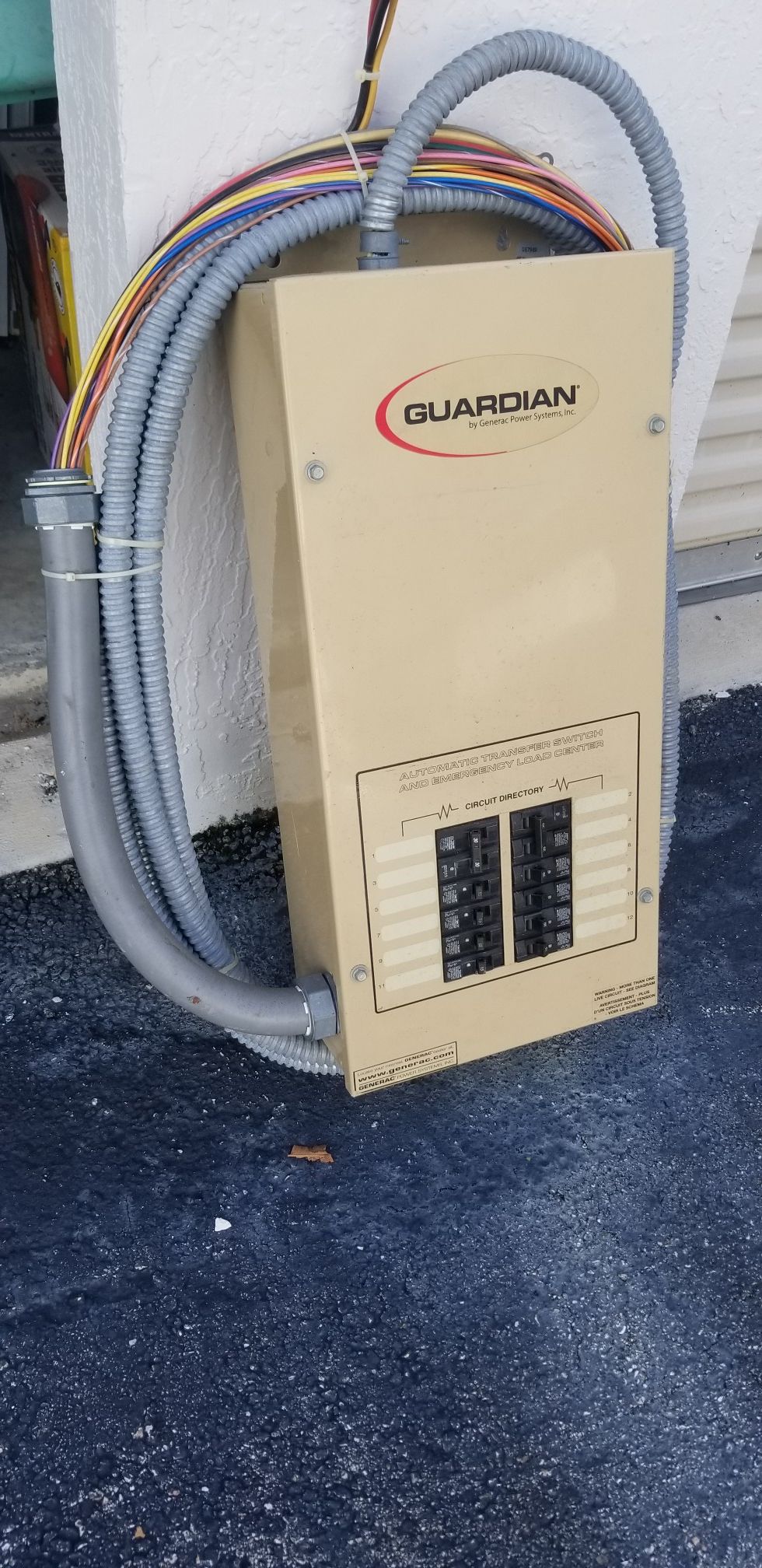 Guardian/Generac generator transfer switch