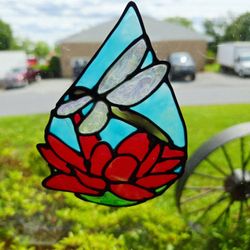 Teardrop Dragonfly Window Cling