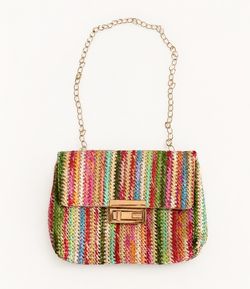 Multicolor Woven Crossbody/Shoulder/Clutch Handbag