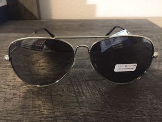 TOMMY HILFIGER/AVIATOR/SUNGLASSES/SILVER LENSES