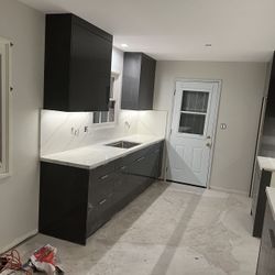 Glossy Grey European Style Kitchen Cabinet