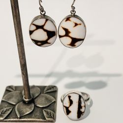 925 Silver Vintage Earrings And Ring