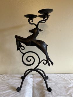 Deer candle holder