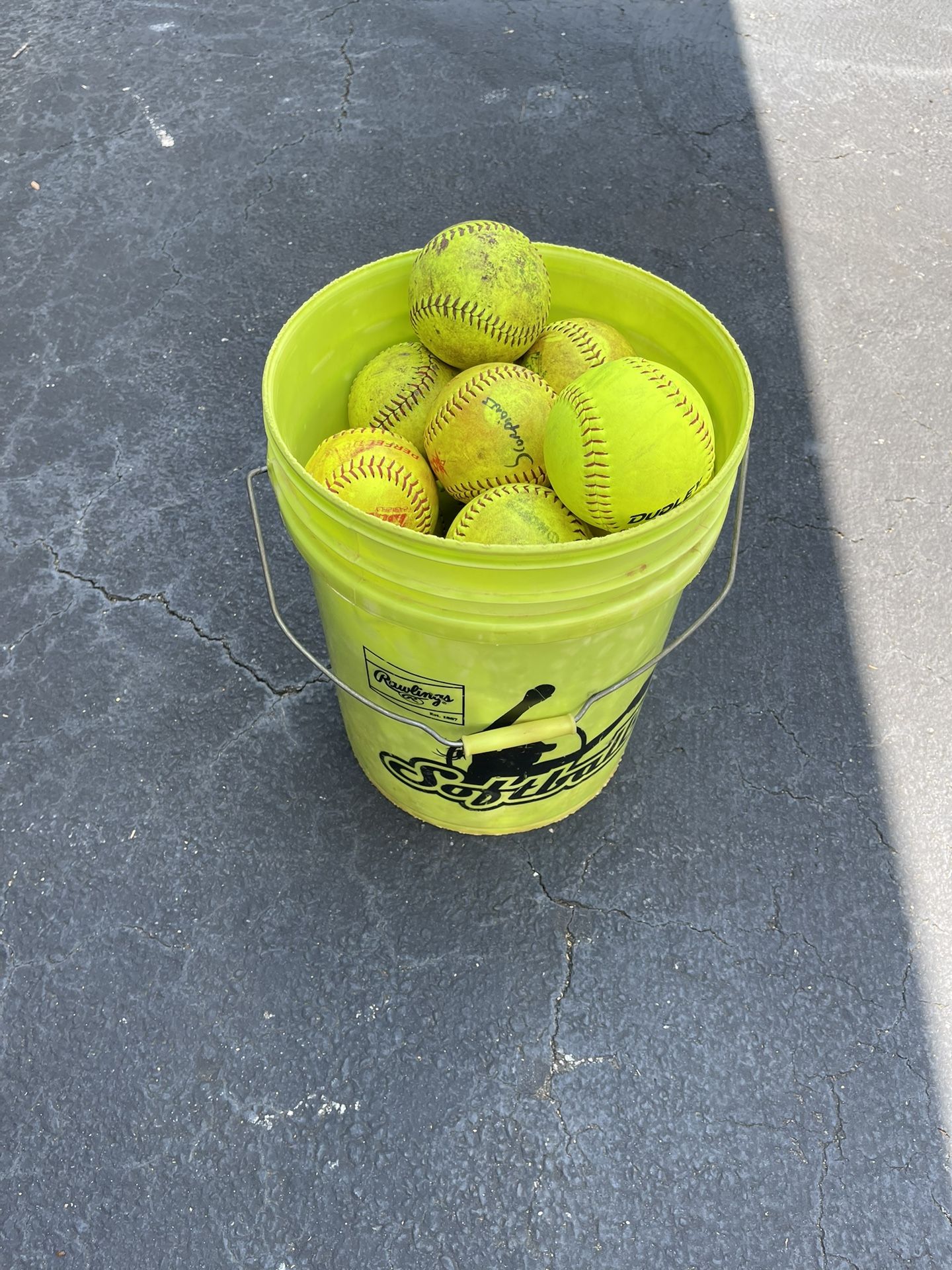 Bucket Of 25 Softballs