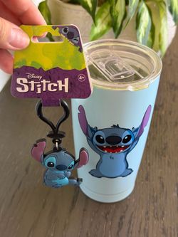 Stitch tumbler & key chain