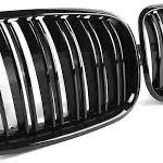 2006-2013 For BMW X5 E70 Front Grille PG Style Gloss Black Brand New With 3M