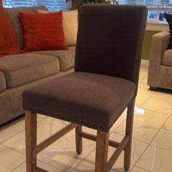 4 Gray Bar Stool Chairs 