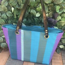 Oaxaca Handwoven Plastic Handbag Tote