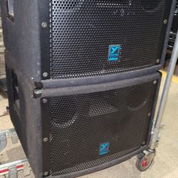 Pair of Yorkville Sound LS700P Low-Profile Powered Subwoofers