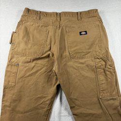 Dickies Carpenter Pants Flex Canvas Duck Men’s Size 34x32 Brown Y2k #1683