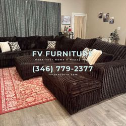 Brand New! Oversized Corduroy Sectional! Same Day Delivery 