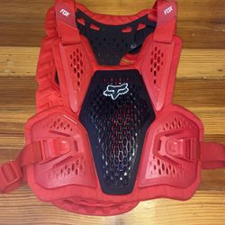 Fox Racing Raceframe Roost Chest Guard Protector Flame Red  Size S/M