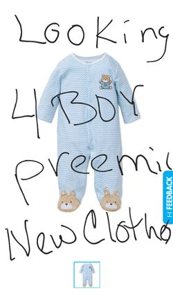 Boy new preemie clothes