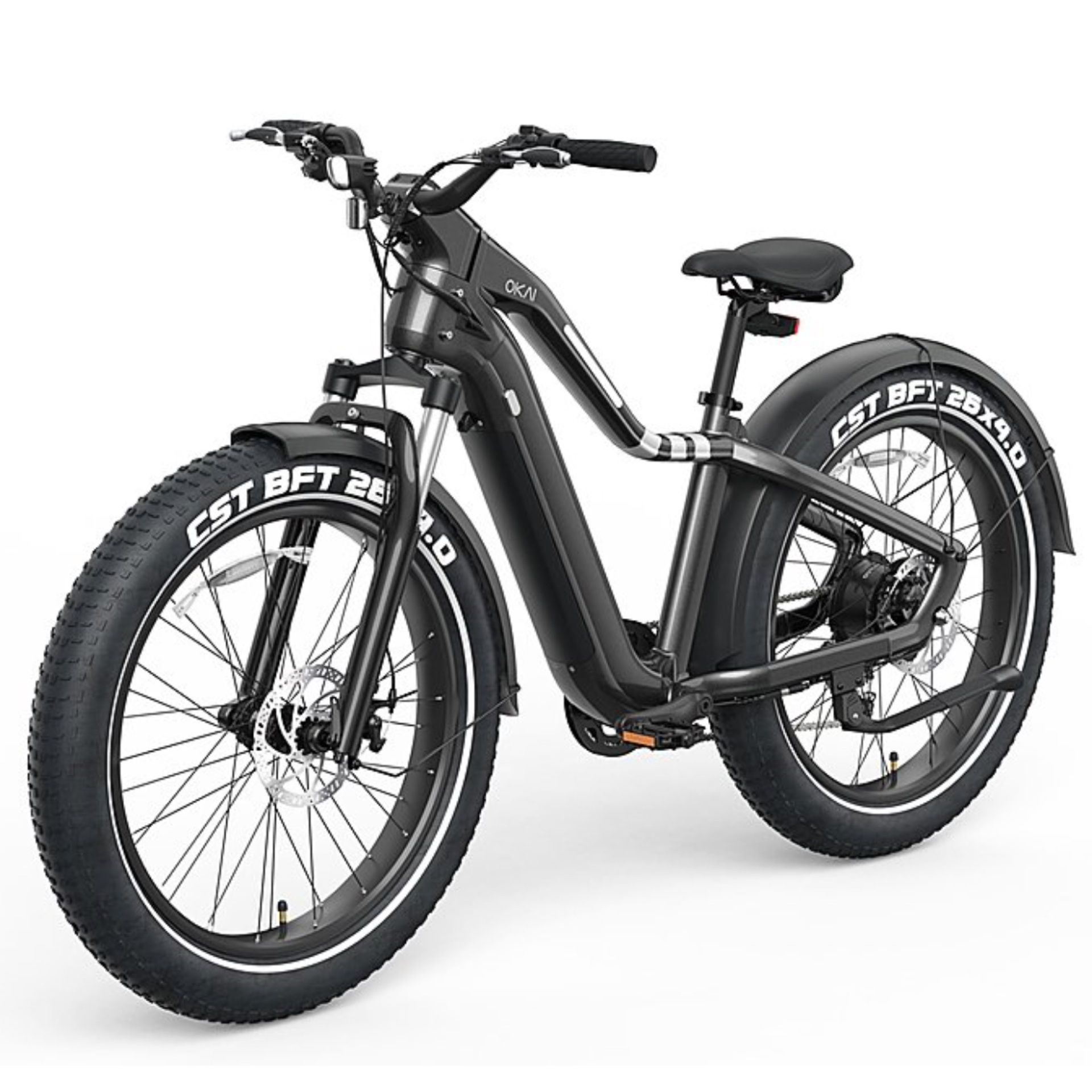 OKAI Black Fat Tire Electric Bike, Mountain Electric Bike, Adult EBike, Male Bike, Ranger Electric Bike, Best Buy Electric Bike