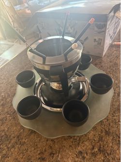 Trudeau 22 Piece Lazy Susan Fondue Set