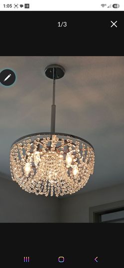 Crystal Bead Chandelier Ceiling Light