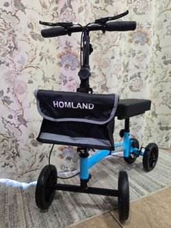 HOMLAND Knee Scooter Walker for Adults for Foot Injuries, 8" Rubber Wheel