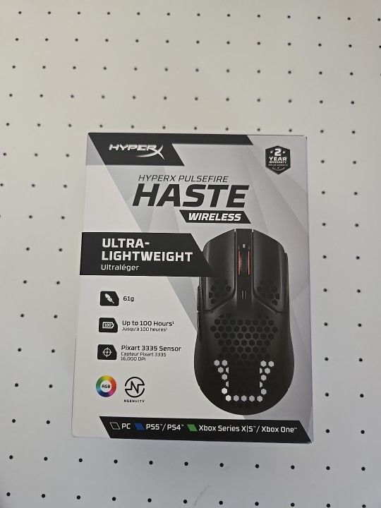 Genuine HyperX PULSEFIRE Haste Wireless Gaming Mouse ULTRA-LIGHTWEIGHT (BLACK)