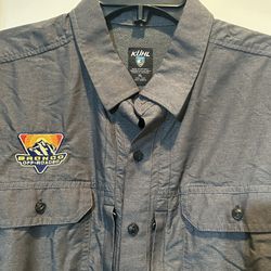 KUHL Men’s Long Sleeve Shirt Size XL Bronco Logo Outdoor 