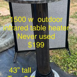 Heated patio Bar Table- Never Used 1500 W 