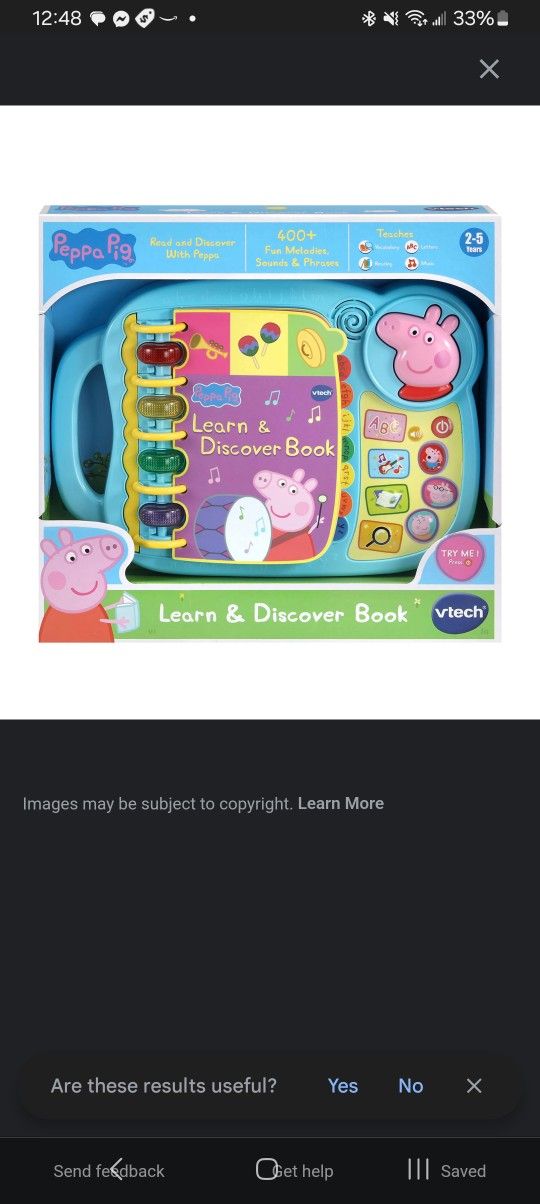 V-tech PEPPA PIG LEARN & DISCOVER BOOK
