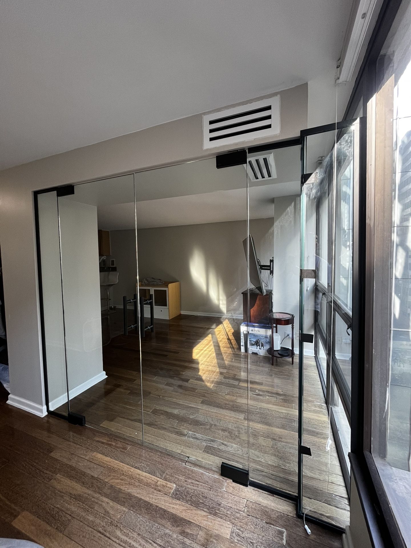 Glass Sliding Door Partition