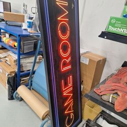 canvas game room sign
