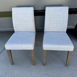 Two Fabric Dining Chairs