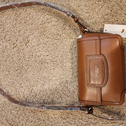 New Brown Leather Radley London Crossbody Bag Purse Bag 