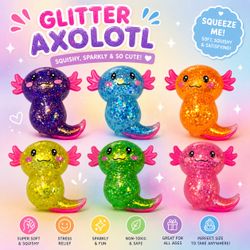 Glitter Axolotl Squishy